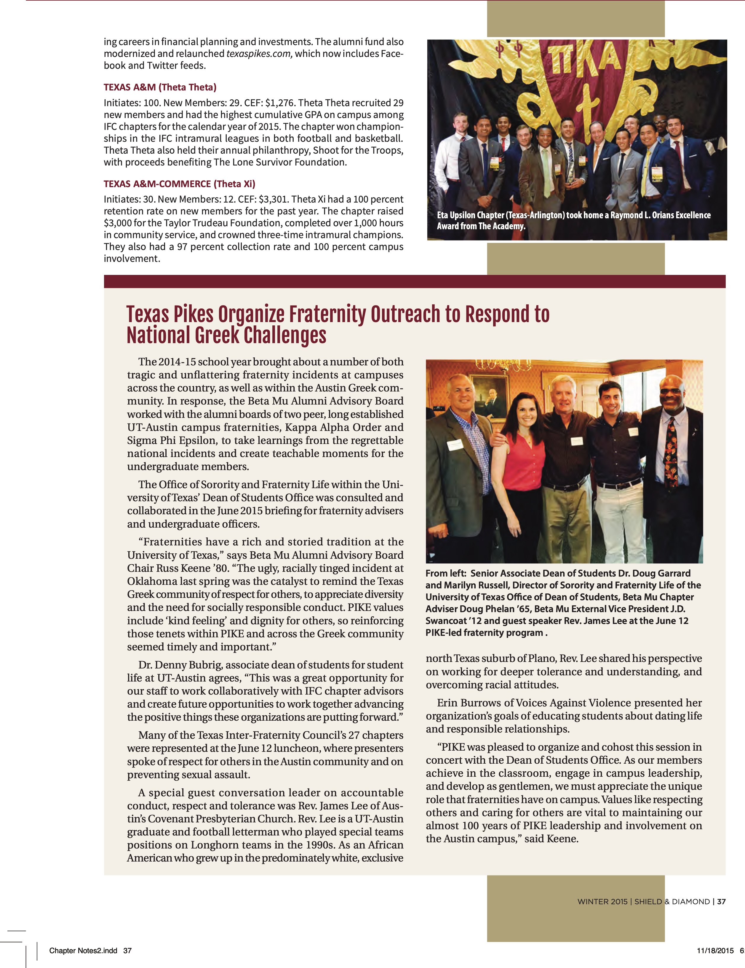 Texas Pikes Organize Fraternity Outreach To Respond To National Greek Challenge